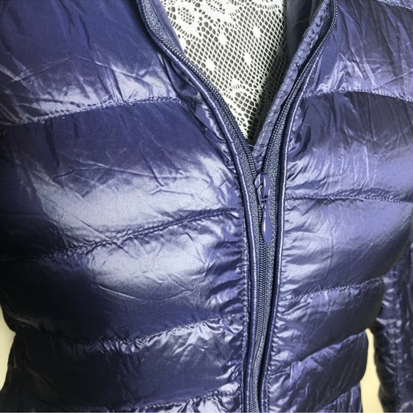 Puredown Navy Ultra Lightweight Puffer Down Jacket Extra Small - Picture 7 of 8